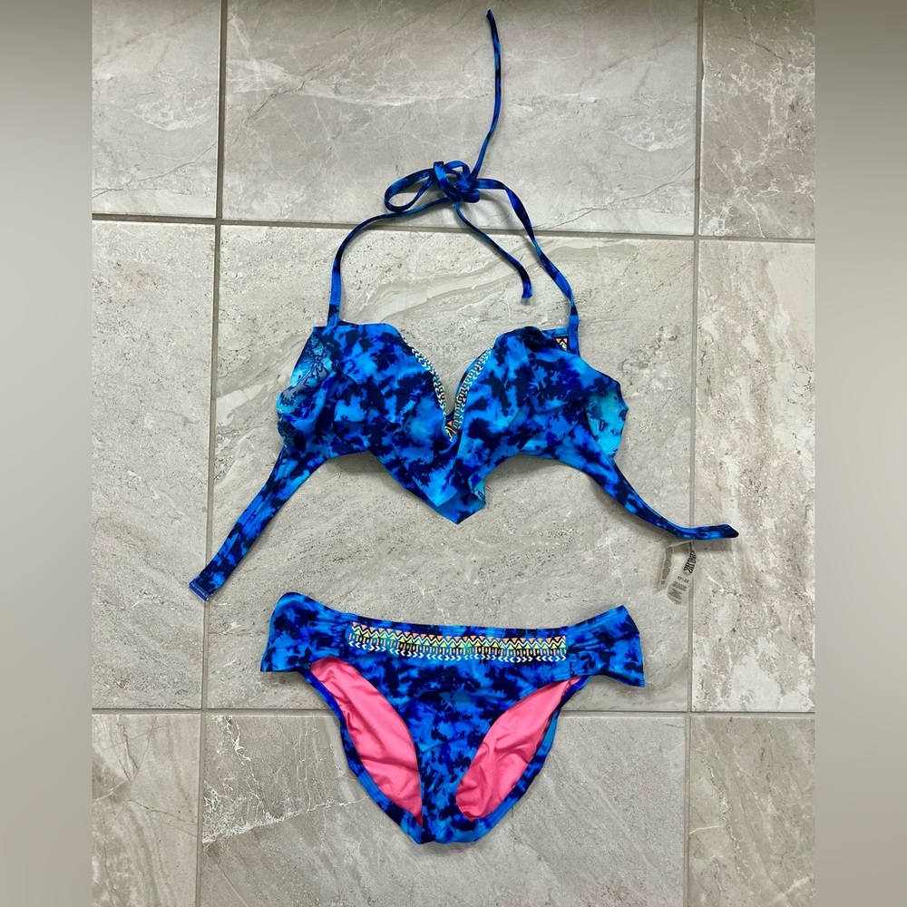 VS Pink push-up Swimsuit size xs bottom 32B top